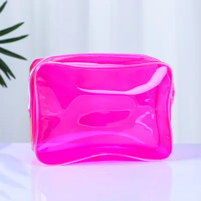 Transparente PVC-Kosmetiktasche, wasserdichte Waschtasche mit Logo - 7