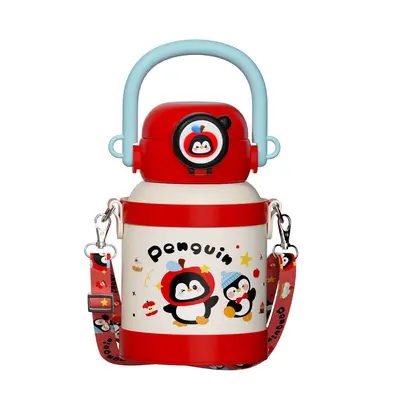 Cartoon niedliche Kinder-Thermoskanne 316 Edelstahl hochwertiger Wasserkrug Schüler-Trinkflasche tragbar großes Fassungsvermögen - 6