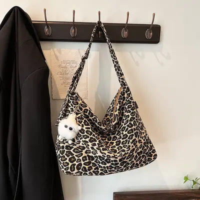 Leopard Print Casual Tote Bag for Women, Large Capacity - 5