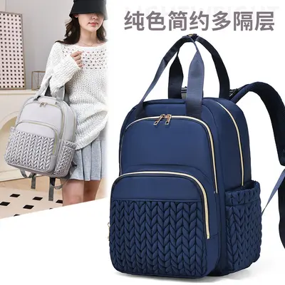 Mommy Bag Backpack, Large Capacity, Milk Bottle Compartment and Changing Pad - 3
