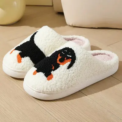 Embroidered Ladybug Home Slippers, Unisex, Memory Foam, Autumn Winter - 3