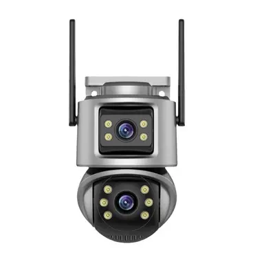 PTZWifi Kamera Außenbereich Nachtsicht Dual-Screen Menschenerkennung 4MP Sicherheit CCTV Überwachungs-IP-Kamera