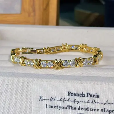 Women's bracelet, 3A zircon, rhinestone-studded, luxury