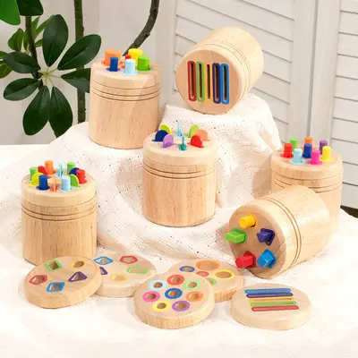Colour Sorting Cylinder Montessori Educational Toy for Ages 1-3 - 3