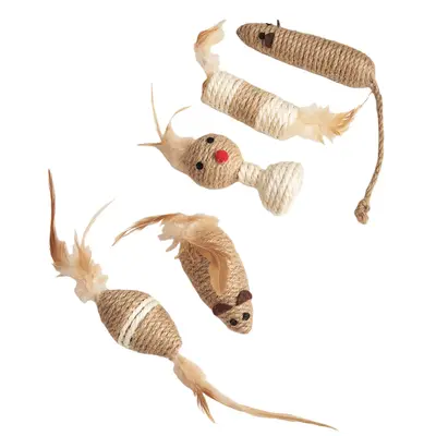 Sound Sisal Mouse Cat Toy, Bite-Resistant, Self-Play, Teeth Grinding - 6