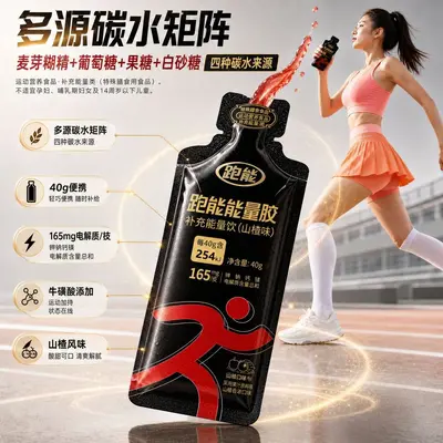 Running Energy Gel and Electrolyte Powder, Endurance Supplement - 8