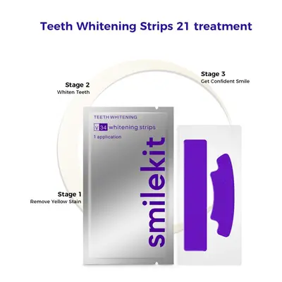 跨境爆款v34紫色牙贴去黄亮白牙齿炫白whitening strips 大盒牙贴