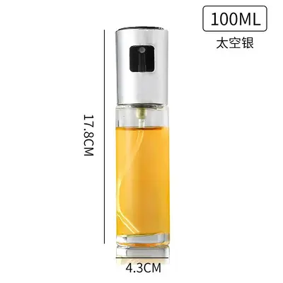 Ölsprühflasche mit Drucksprüher, Glas-Ölsprühflasche, Küchen-Ölsprüher für Zuhause und Grill, rostfreie Stahl-Ölsprühflasche, Ölsprühtopf Sommer - 7