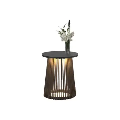 Solar Iron Courtyard Lamp, Waterproof Outdoor Floor Standing Garden Light