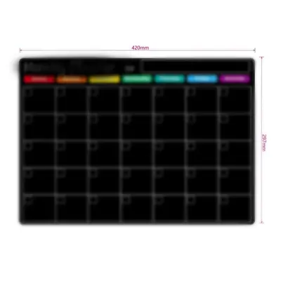 Magnetic Refrigerator Planner with Calendar and Whiteboard - 12