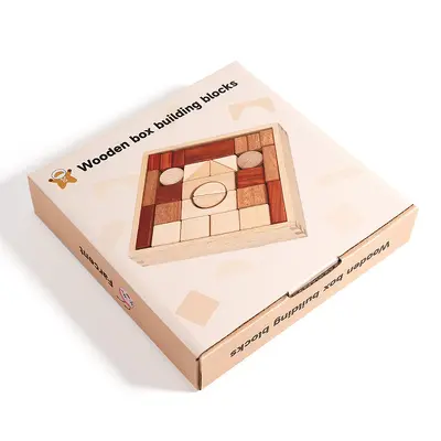 Solid Wood Chewable Building Blocks for Kids, Unpainted, Ages 3 to 6 - 5