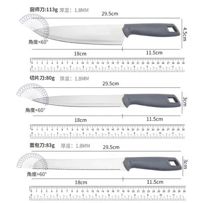 Neues 7-teiliges Edelstahl-Messerset mit Aufbewahrungseimer, Küchenmesser, Obstmesser, Küchenmesserset