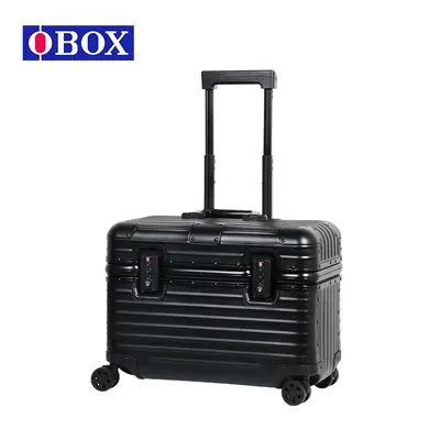 Vollständig Aluminium-Magnesium-Legierung Flip-Top Trolley-Koffer Laptop-Tasche Fotografie-Koffer für kleine Unternehmen Pilotentasche 18 Zoll - 8