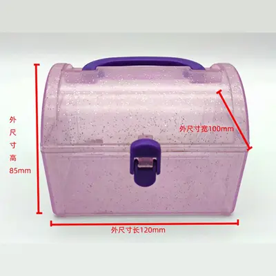 Tragbare Kosmetik-Aufbewahrungsbox, rosa - 11
