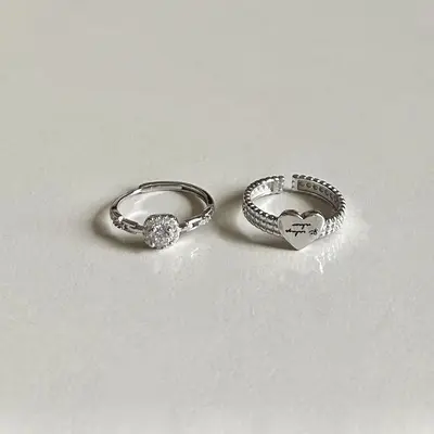 925 sterling silver smiling face open ring