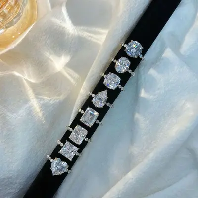 Moissanit-Ring 1-5 Karat, S925 Sterlingsilber, 18K vergoldet