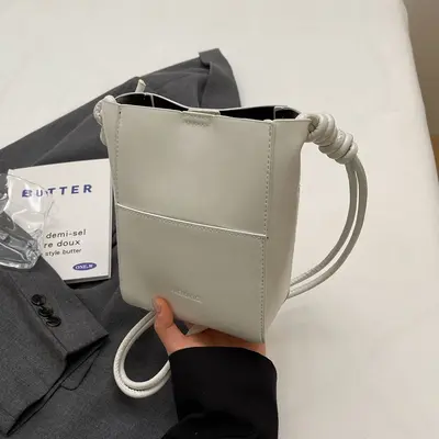 2025 Summer Popular Mini Small Bags for Women New Solid Color Foreign Style Crossbody Bag Korean Style Textured Bucket Bag - 8