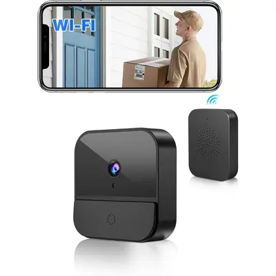 Smarte WLAN-Videotürklingel im Graffiti-Design, Gegensprechfunktion, Cloud-Speicher