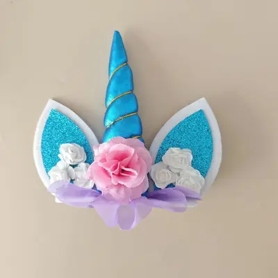 Unicorn Pasta Kek Süsü, Karikatür Hayvan Temalı Doğum Günü Parti Dekorasyonu - 11