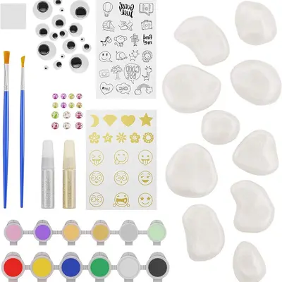 DIY taş boyama seti, yaratıcı el yapımı - 4