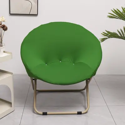 Solid color high elastic milk silk lazy chair cover moon chair cover dormitory chair cover office lunch break chair cover - 9