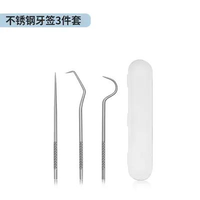 304 stainless steel toothpick set with portable case - 12