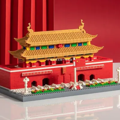 Chinesische Tiananmen-Bausteine, anspruchsvolles Set für Erwachsene, historische Architekt