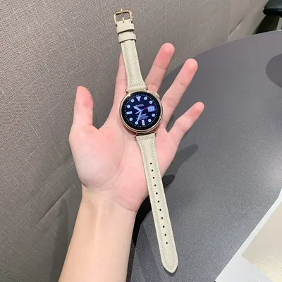 Genuine Leather Lychee Pattern Strap for Huawei GT5 and GT4 Watch