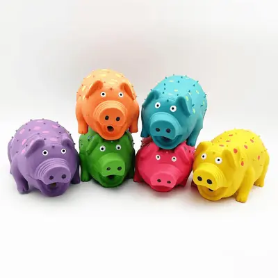 Funny Squeaky Pig Plush Dog Toy, Durable and Chew-Resistant - 3