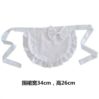 Children's Apron, White Cotton, Half-Length Sleeveless, Princess Style - 13