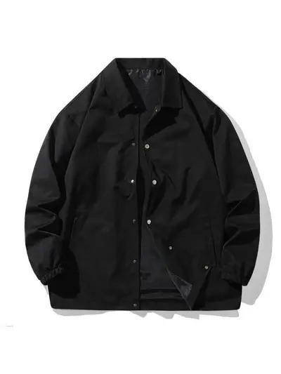Men's Spring Autumn Japanese-Style Loose Thin Workwear Jacket - 7