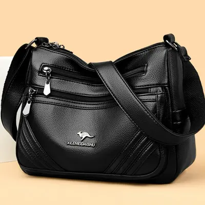 Schultertasche für Damen, Modell 2025, schlichter koreanischer Stil aus PU-Leder
