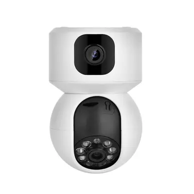 WiFi surveillance camera, 3MP dual lens, 5G wireless, rotatable mount