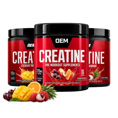 Creatine Monohydrate Powder, Fruit Flavour, 296 g Can - 6