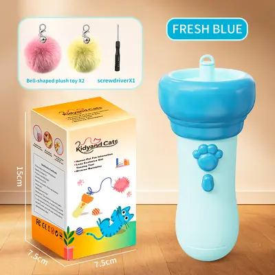 Electric Cat Fishing Teaser Toy, One-Click Ejection, Recyclable, Interactive - 8