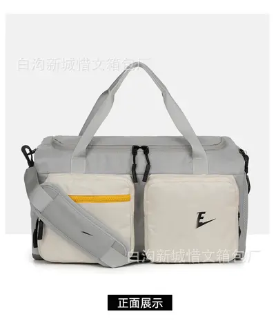 Contrast-color sports bag, lightweight, large-capacity travel luggage - 7