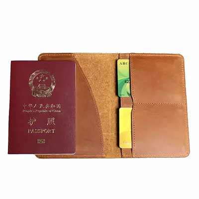 Reisepass-Etui Echtleder, Dokumenten-Organizer