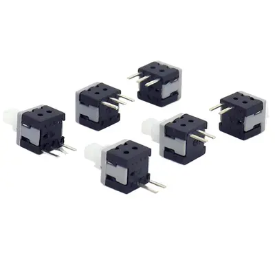5.8x5.8mm Flat Head Self-Locking 6-Pin Side-Insert Push Button Switch - 6