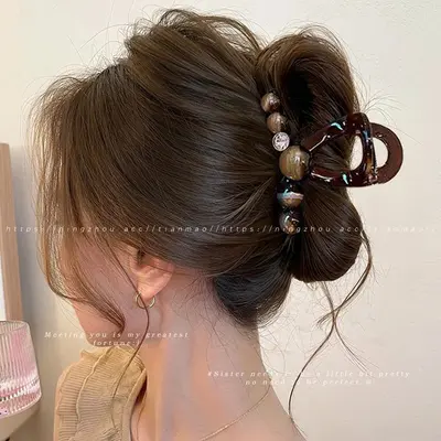 2026 Elegant Hair Claw Clip Posterior Voluminous Hair Styling Accessory Medium Size Shark Clip Hair Barrette - 4