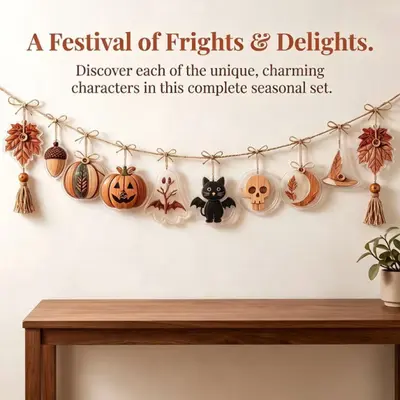 Halloween Hanging Garland Acrylic Banner