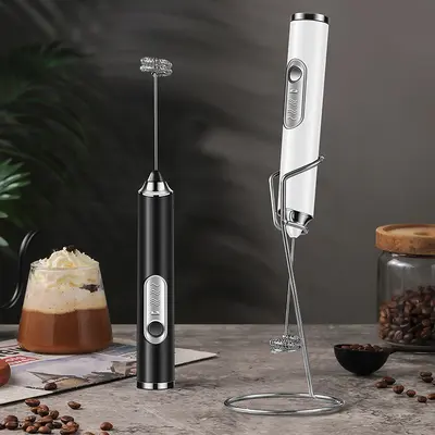 Elektrischer Schneebesen Milchaufschäumer Kaffeeaufschäumer tragbar kabellos zum Schlagen von Eiweiß Sahne Kuchenmixer