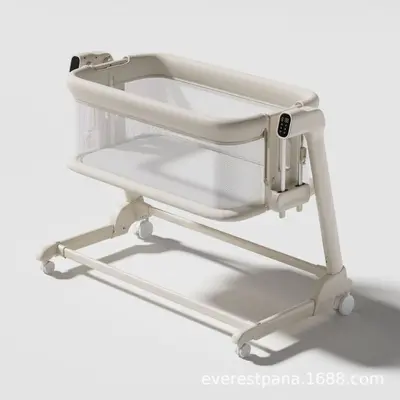 Electric Portable Baby Bed with Cradle Function and Splicing for Newborns