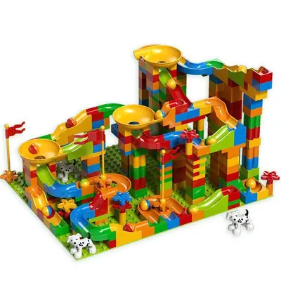 Large Brick Slide Building Block Set, 5-in-1 Educational Toy for Ages 3-6 - 6