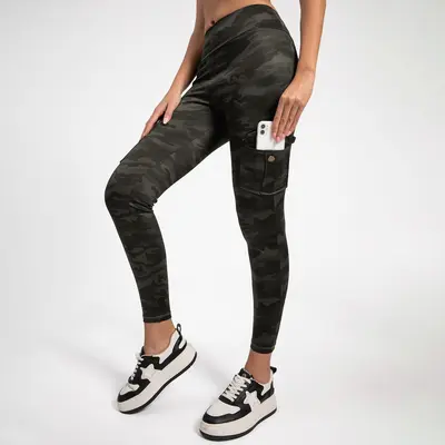 Damen Laufhose, elastisch, eng, hohe Taille, schnelltrocknend - 11