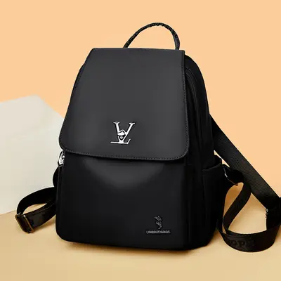 Pure Nylon Backpack, Water-Repellent and Wear-Resistant, Large Capacity - 5