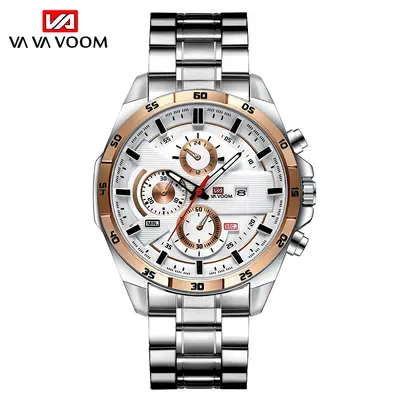 Source Manufacturer Fashion Men's Waterproof Outdoor Sports Daily Watch Student Watch Leather Strap Calendar Quartz Watch - 12