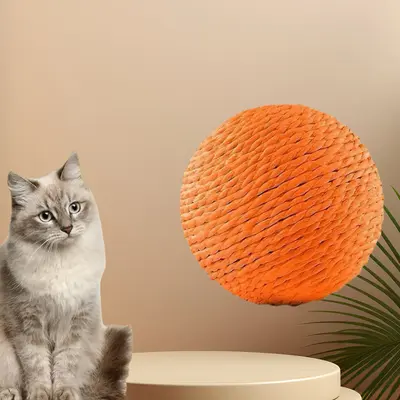 Süper büyük sisal ve kağıt ip top, sesli, dayanıklı, kedi oyuncağı - 10