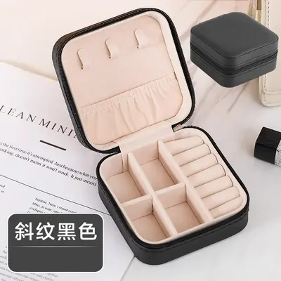 Taşınabilir Mini Mücevher Kutusu Saklama Kutusu PU Kolye Küpe Küpe Çıtçıt Yüzük Mücevher Kutusu Aksesuar Kutusu Toptan - 7