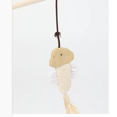 Cat Teaser Wand with Wooden Handle, Sisal Rope, Interactive Mouse Toy - 10