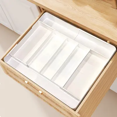 Extendable Drawer Organizer with Kitchen Compartments - 2